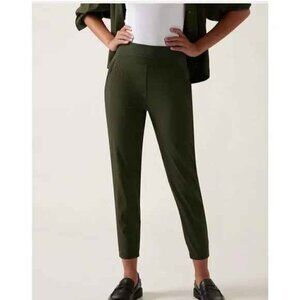 New!! Athleta Nolita Slim Tapered Crop Pant in Aspen Olive size 10